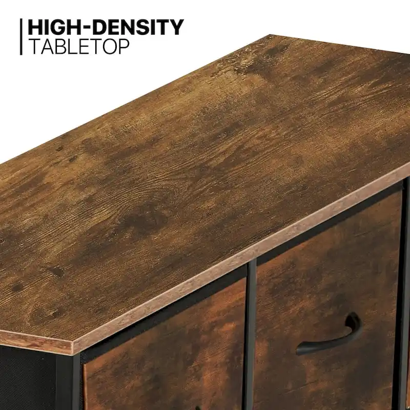 Dresser for Bedroom with 9 Fabric Drawers, Tall Chest Organizer Units for Clothing, Clo, Kidsroom, Storage Tower with Cabinet