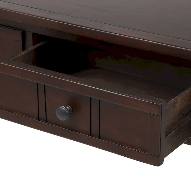 Modern Console Table with Two Drawers and Bottom Shelf