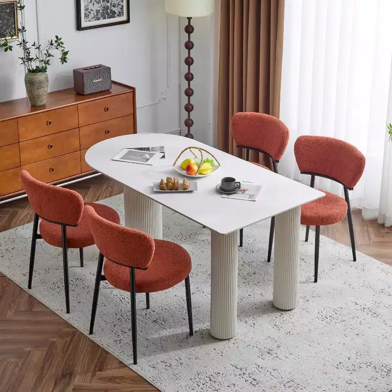 Christopher Knight Home Atrass Upholstered Dining Chair with Metal Legs (Set of 4)