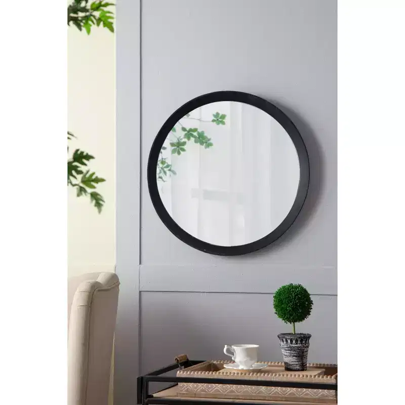 20x1.5 Wood Wall Decor Mirror with Frame of Solid Wood for Bathroom, Entryway Console Lean Against Wall