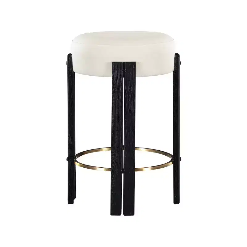 Harrison Cream Vegan Leather Counter Stool