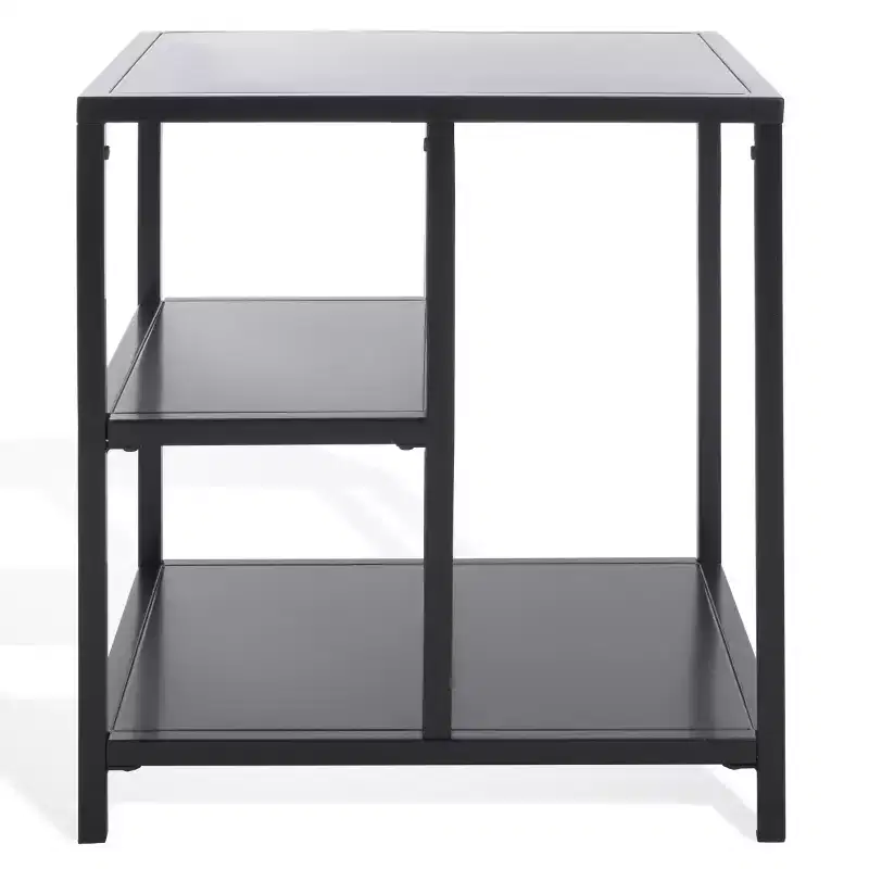 Hodge Metal 3 Shelf Accent Table - SFV9557 - Black - Safavieh Couture