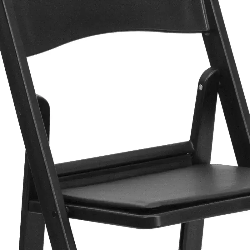 Emma and Oliver 2 Pack Wedding Party Event Resin Folding Chair with Vinyl Padded Seat