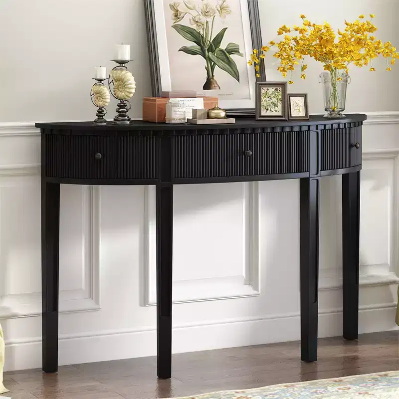 2-Drawer Rattan Boho Sideboard Buffet with Wood Frame, Living Room & Dining Room Storage