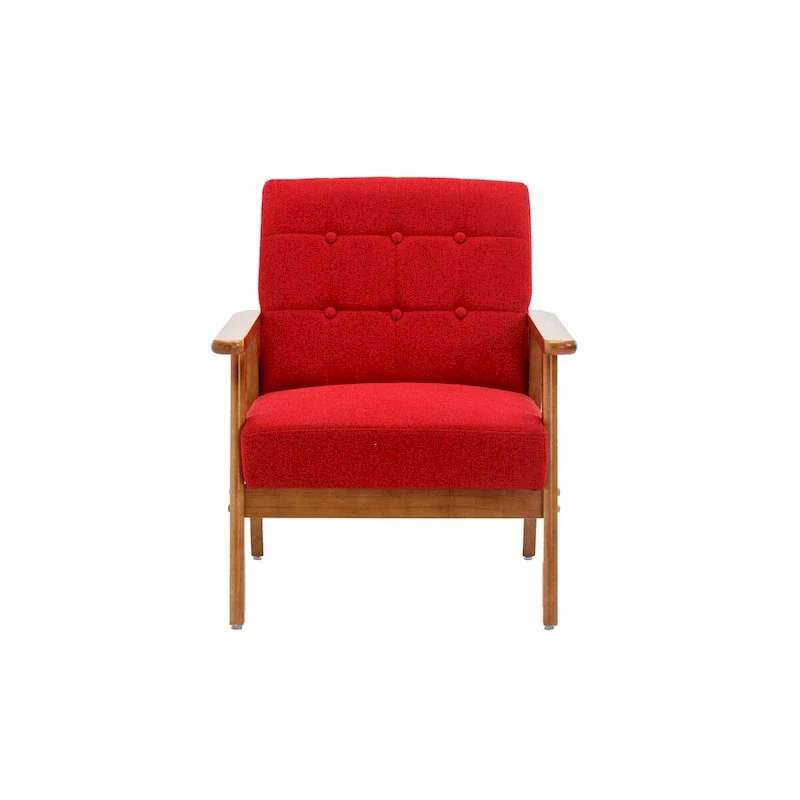Upholstered Accent Arm Chair with Wood Frame