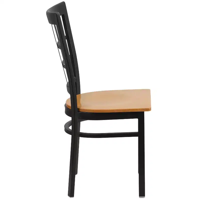 Flash Furniture Black Window Back Metal Restaurant Chair