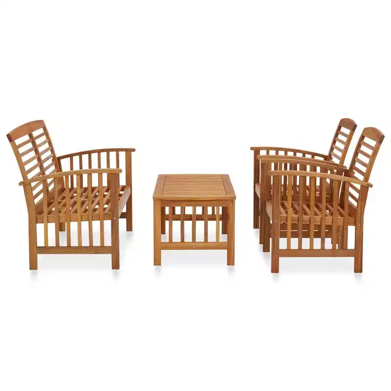 vidaXL Garden Lounge Set Natural Wood Solid Acacia Wood Standard Durable