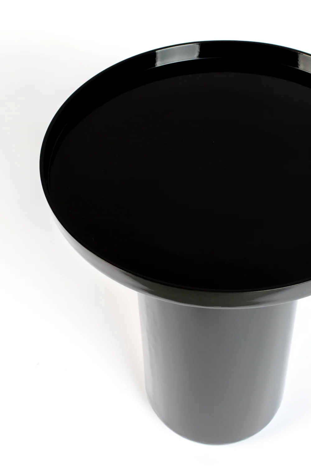 Black Pedestal Side Table