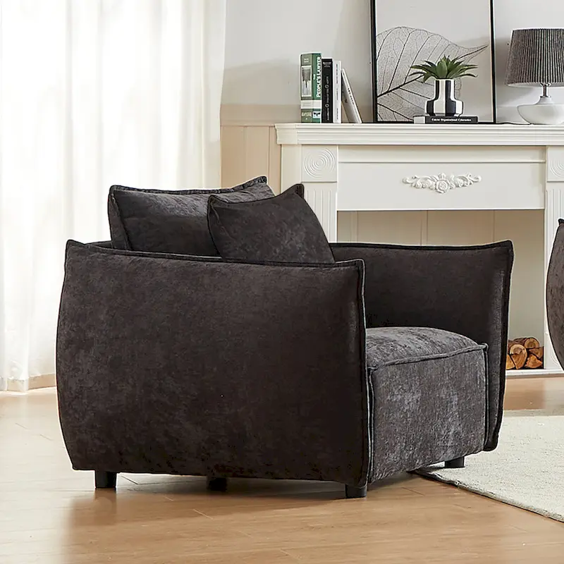 44 Upholstered Arm Chair with Pillows