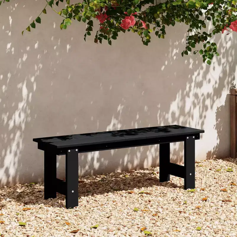 WestinTrends Ashore Outdoor HDPE 48 Modern Backless Patio Bench