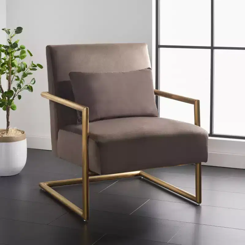 Konomi Arm Chair - ACH5204A - Dark Taupe - Safavieh