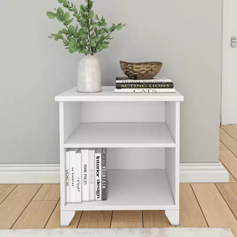 Plank+Beam Solid Wood Nightstand with Shelves