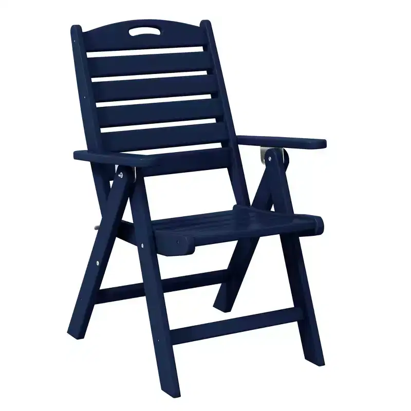 WestinTrends Malibu HDPE Adjustable Highback Folding Patio Dining Chair