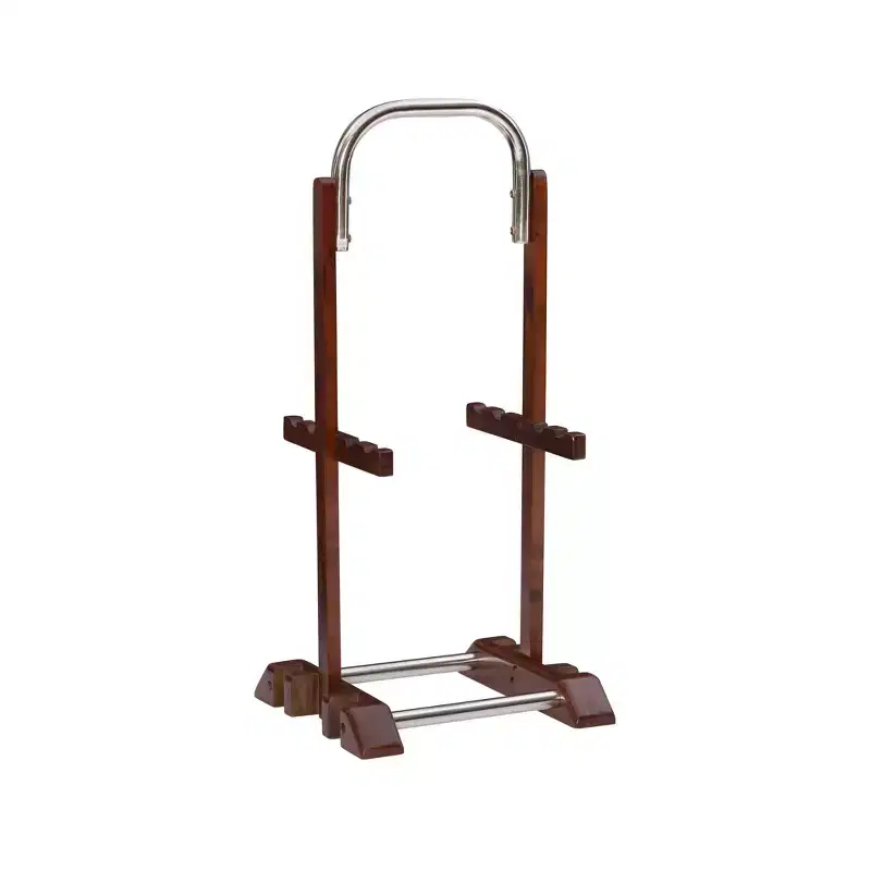 5pc Grant Folding TV Snack Tray Tables Dark Cherry/Chrome - Powell: Set of 4 with Stand, MDF Wood Finish