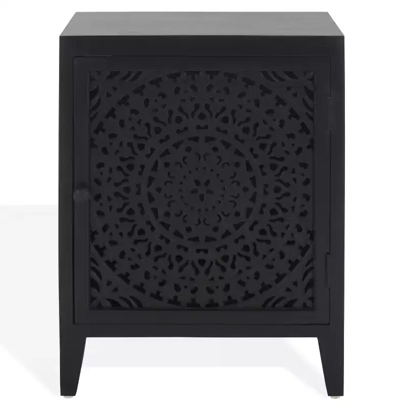 Thea 1 Door Carved Nightstand - NST5300 - Safavieh
