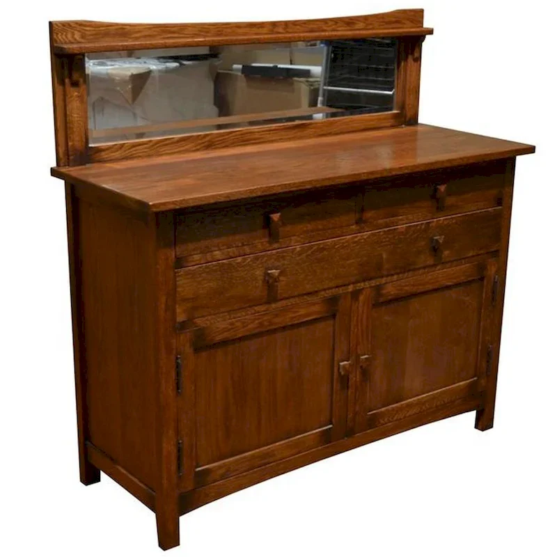 Mission Buffet Cabinet with Mirror - 50