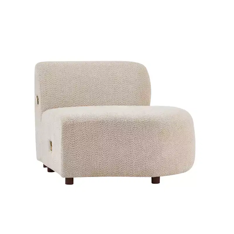 Christopher Knight Home Cozelle 5 Piece Modern Curved Cloud Boucle Upholstered Sectional Sofa Set