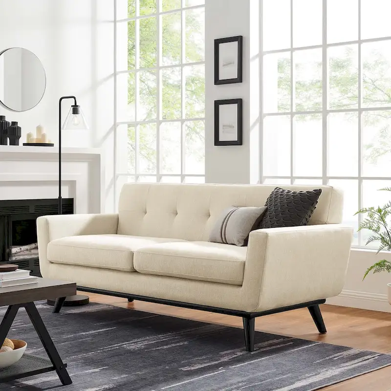 Engage Herringbone Fabric Loveseat