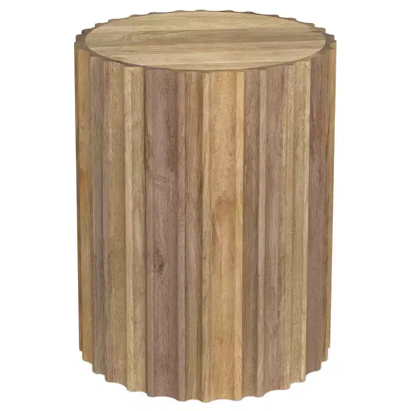 Doncaster 16 inch Wide Solid Mango Boho Contemporary End Table, Assembled