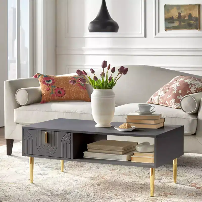 Tabaria Contemporary Coffee Table with Drawer - Lifestorey