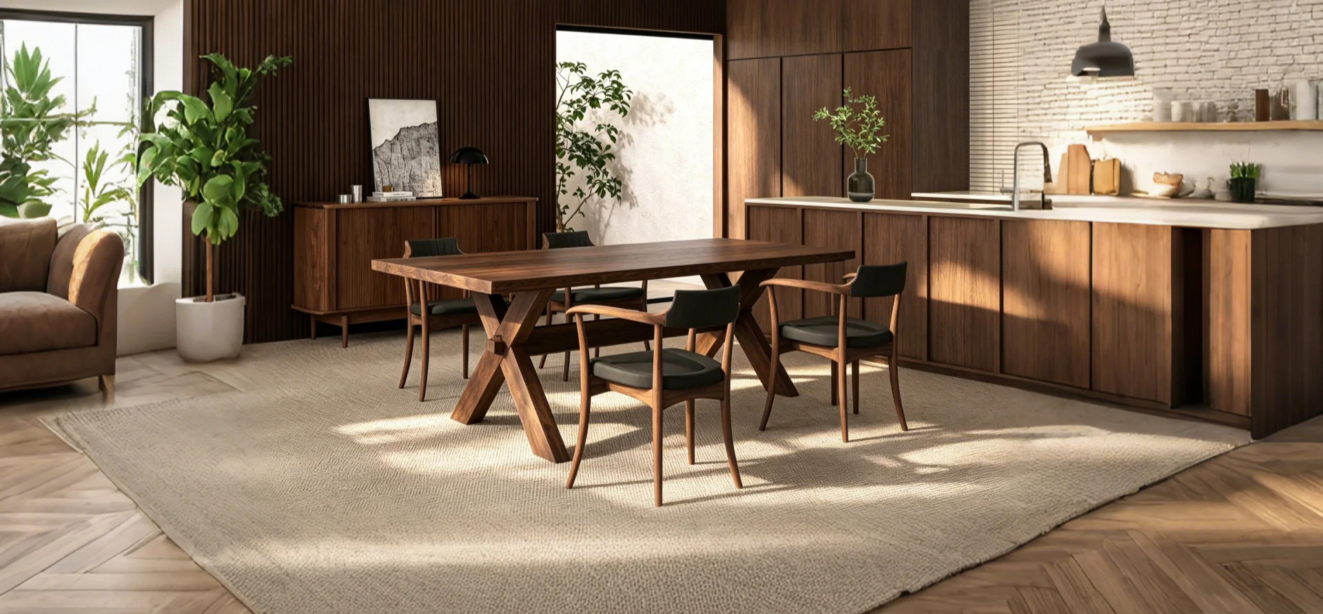 Dining Table, Solid Wood, Modern Style