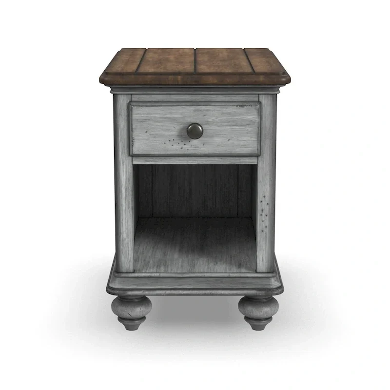 Plymouth Brown Wood Chairside Table by Flexsteel - 16 x 23 x 23
