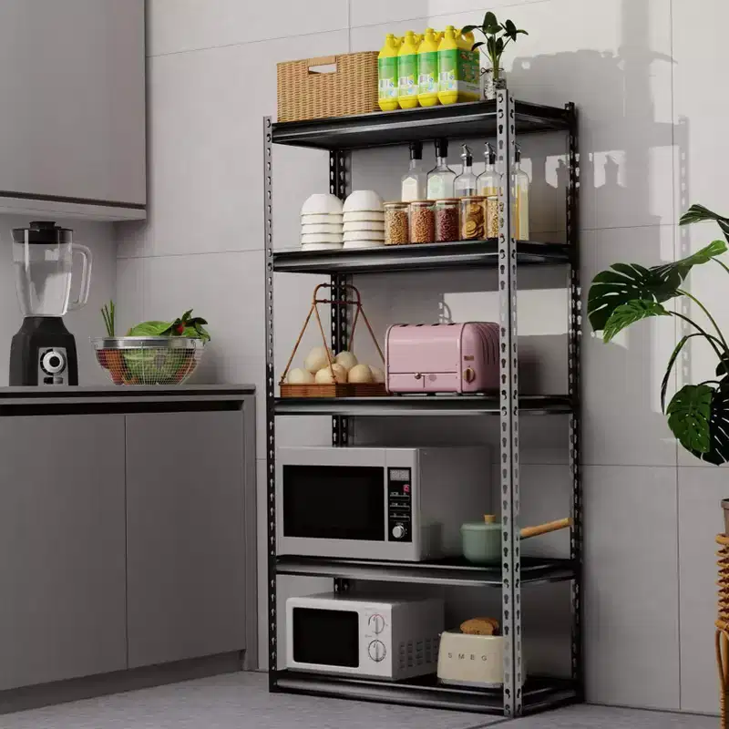 Atlas Shelving 5-Tier 30"x12"x60" 2000lbs Steel Boltless Shelving with Laminate Deck Dark Gray