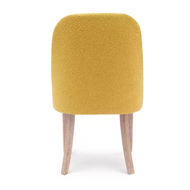 Mid-Century Modern Boucle Upholstered Dining Chair, Set of 6, Water-Resistant Fabric