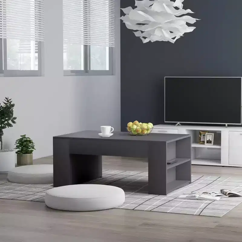 vidaXL Coffee Table Grey Engineered wood Medium Coffee Table
