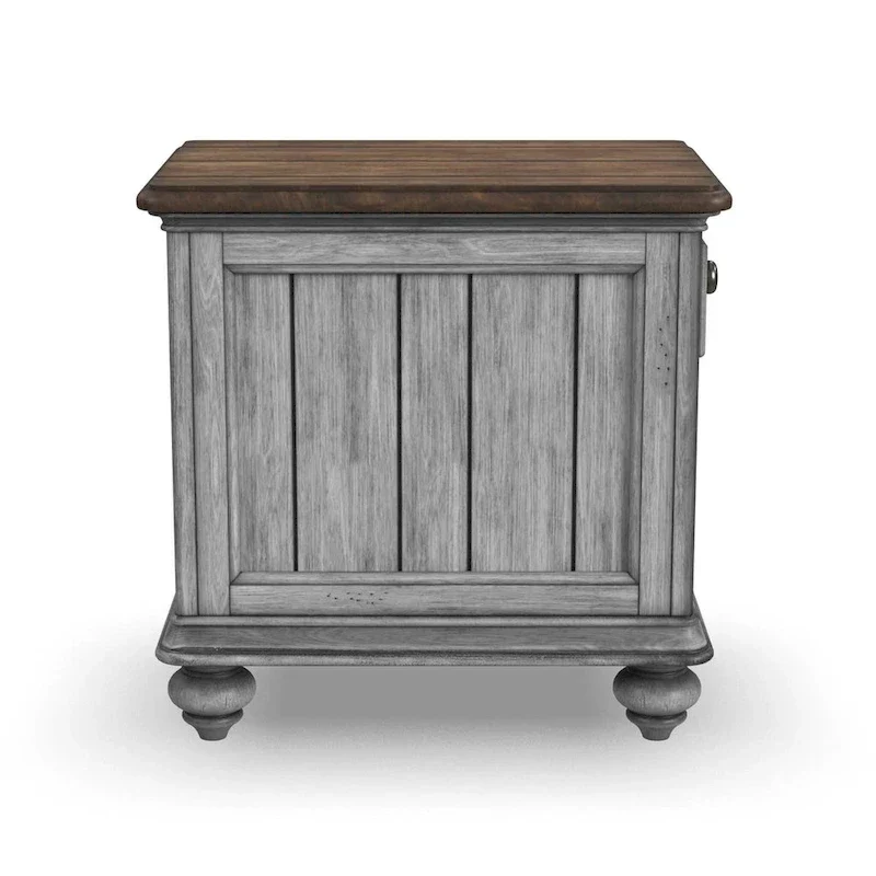Plymouth Brown Wood Chairside Table by Flexsteel - 16 x 23 x 23