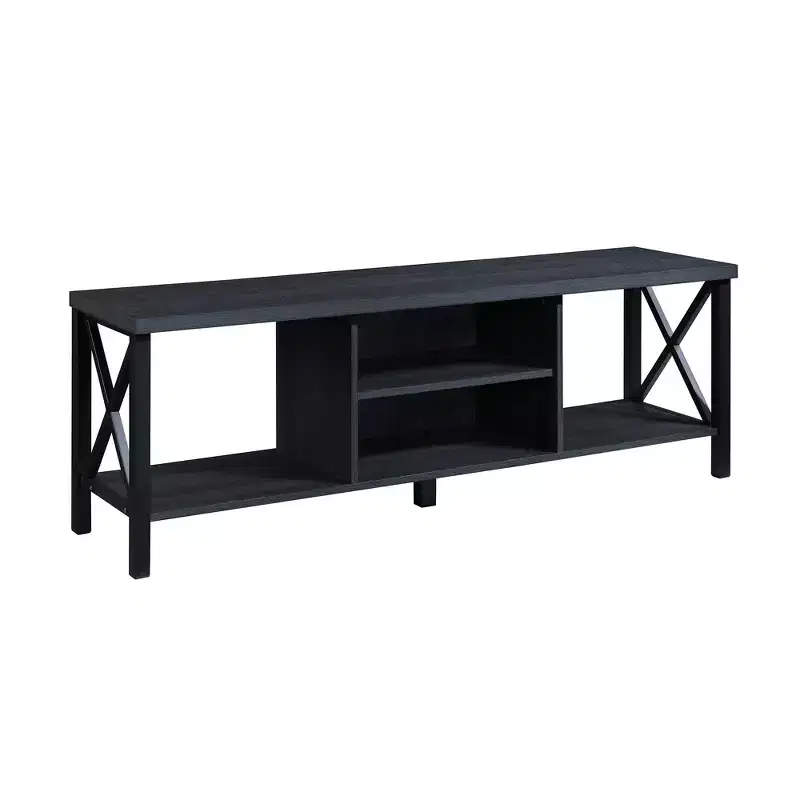 AndMakers 58.27 in. Wood TV Stand with 4 Storage Shelves Fits TV's up to 65 in.