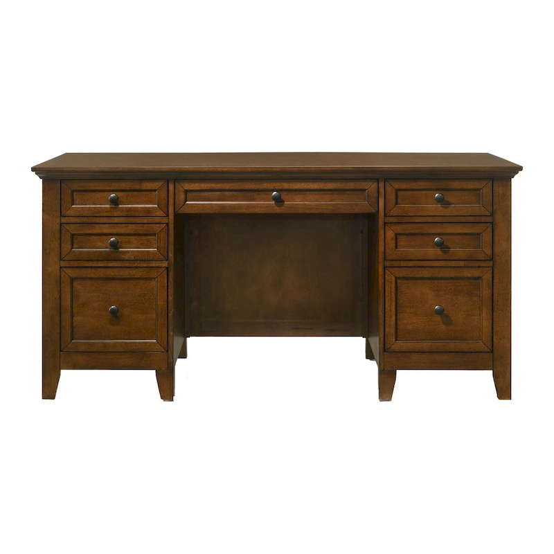 San Mateo Home Office 62 Wide Executive Desk with 7 Drawers