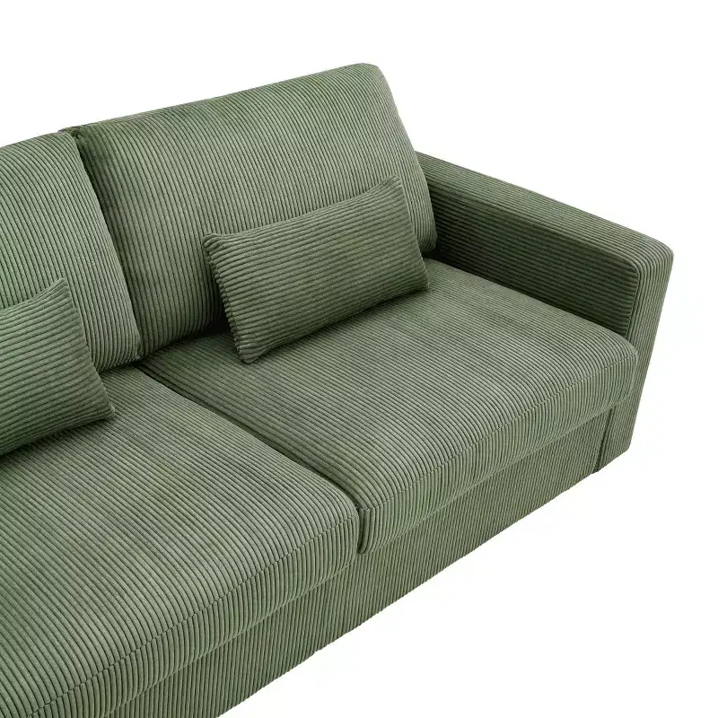 Modern Fabric Upholstered Loveseat with Removable Covers