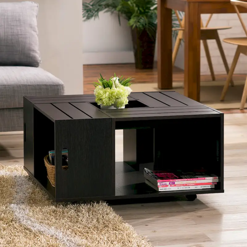 Masa Contemporary 32-inch Multi-Storage Mobile Coffee Table by Furniture of America