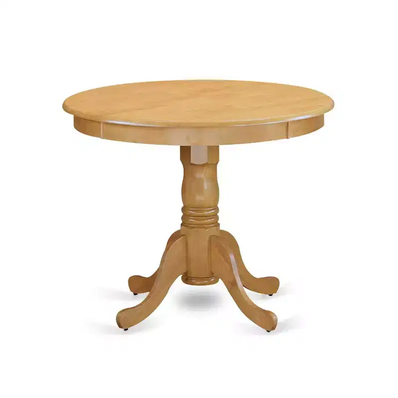 Round Dining Table Set with 2 Chairs - Modern Oak Dining Room Table Set