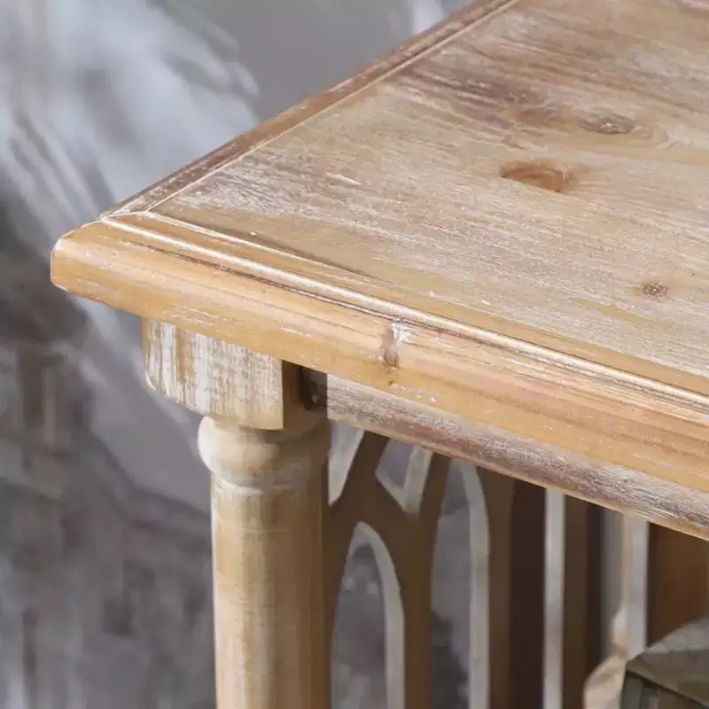 GDFStudio Arthur Gothic Rustic 3-Tier Console Table