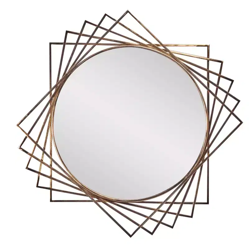 Metal Geometric Wall Mirror