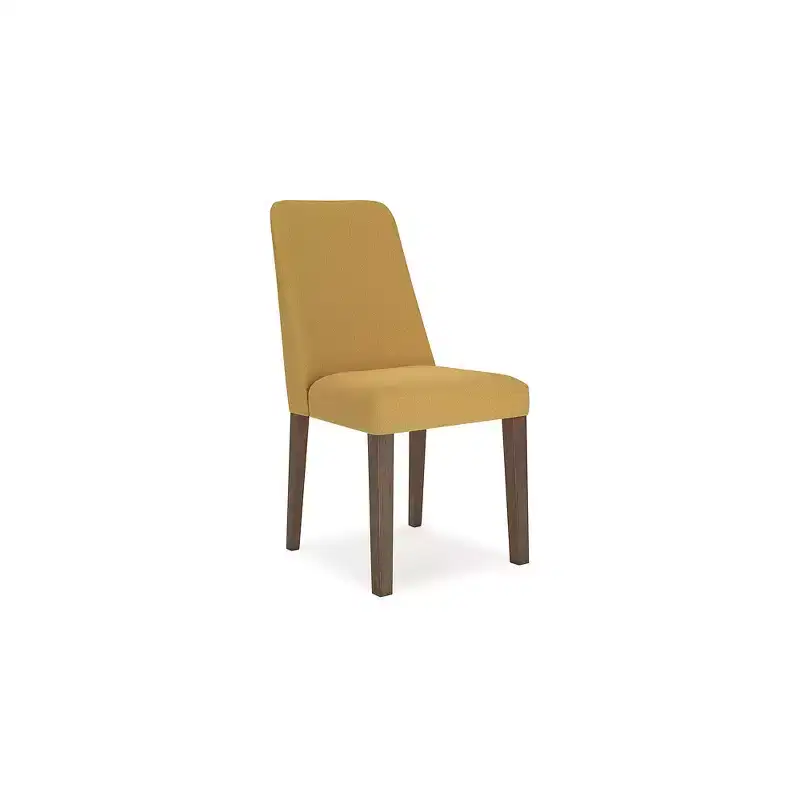 Signature Design by Ashley Lyncott Dining Room Upholstered Side Chair with Foam Cushion, Set of 2, Yellow