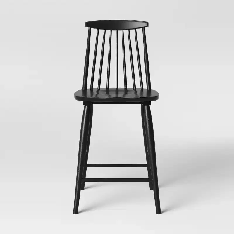 24 Harwich High Back Windsor Counter Height Barstool with Footrest - Threshold
