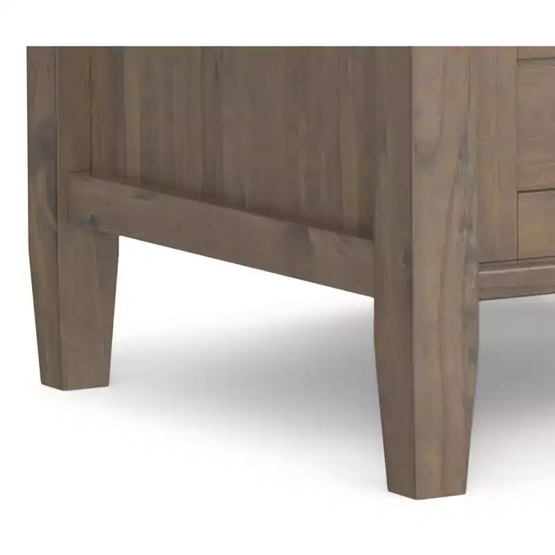 SOLID WOOD 20 inch Wide Rectangle Transitional End Table