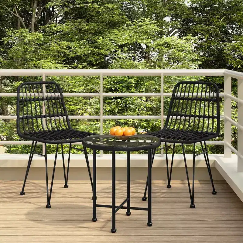 vidaXL Outdoor Dining Set in Poly Rattan