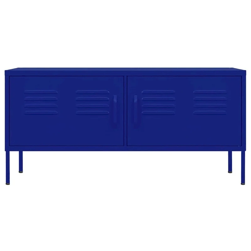 vidaXL TV Stand TV Unit Sideboard Home TV Console Media Unit Cupboard Steel - 41.3 x 13.8 x 19.7