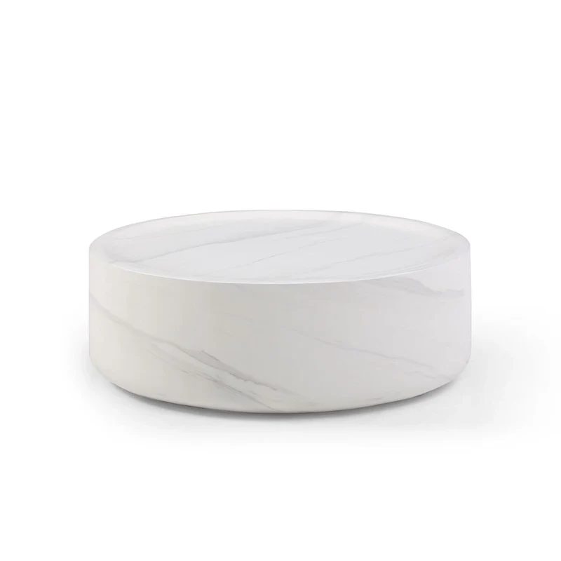 31.49 Round Faux MARS Pattern Coffee Tables No Need Assembly