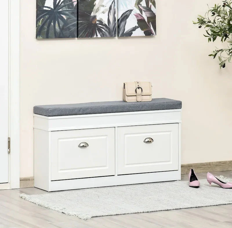 Modern Shoe Rack Bench for Entryway