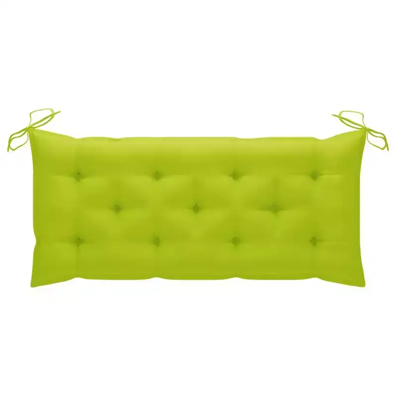 vidaXL Patio Bench Bright green, Natural bamboo Bamboo, 100% Polyester