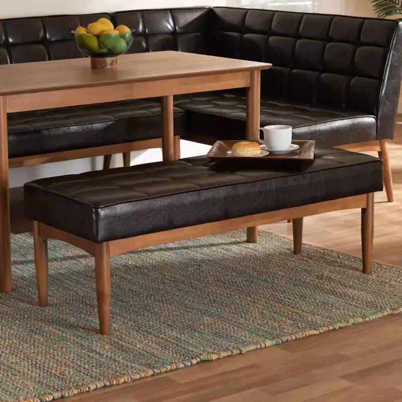 Solid Wood Dining Ottoman