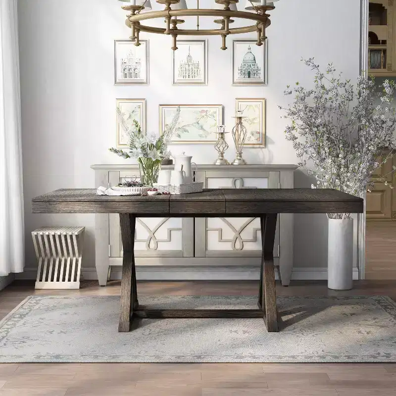 78" Rawlins Extendable Dining Table with Trestle Base - HOMES: Inside + Out