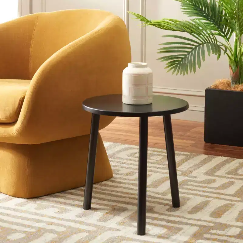 Ivitrio Round Accent Table - ACC4619A - Black - Safavieh