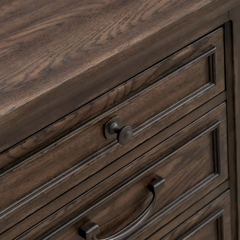 Paradise Valley Saddle Brown Nightstand with Charging Station