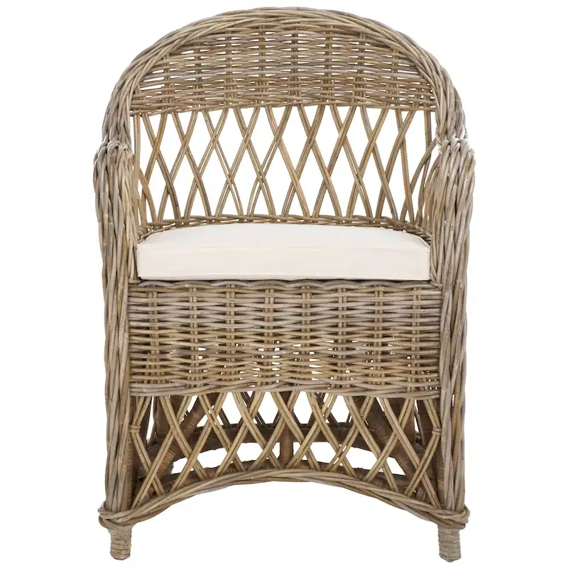 Natural Rattan Club Chair - 25.5 x 26.5 x 35.5 - 26Wx27Dx36H
